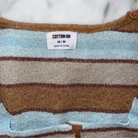 Cotton On Women's Cropped Set Up Stripe Cardigan Sweater - Picture 5 of 9